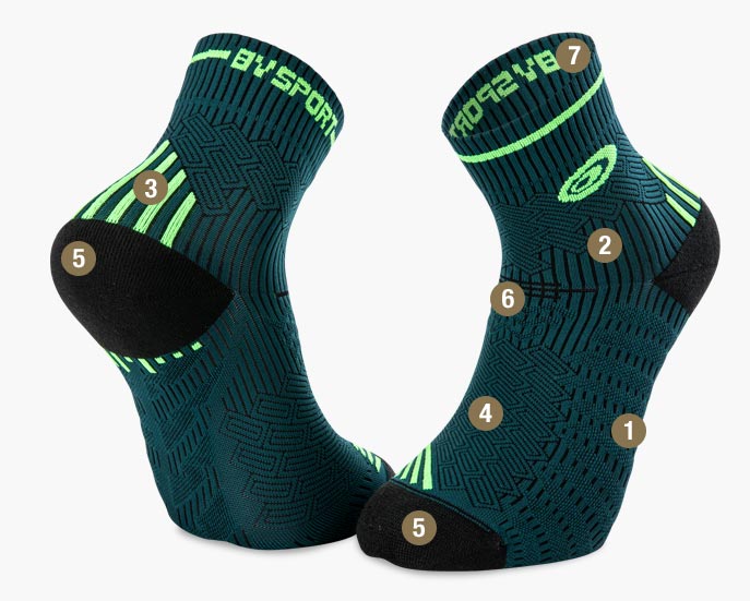 Socks RUN MARATHON green/black